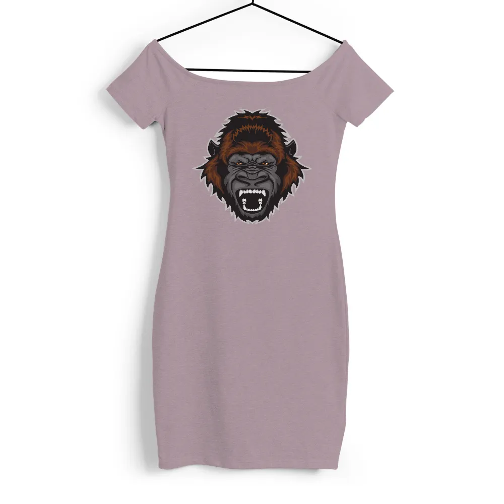 T-Shirts Custom: Fierce Gorilla Power - Nature's Intensity|sanctuary picnic shirt dress