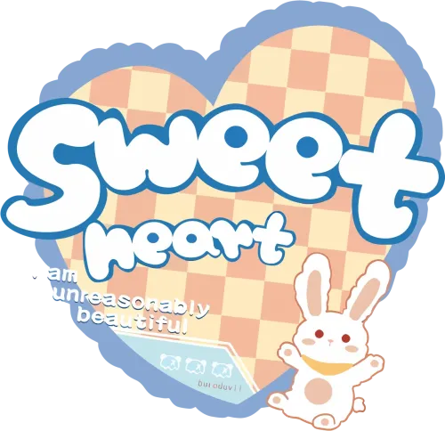 T-Shirts Pattern: Sweet Heart - Whimsical Bunny Design