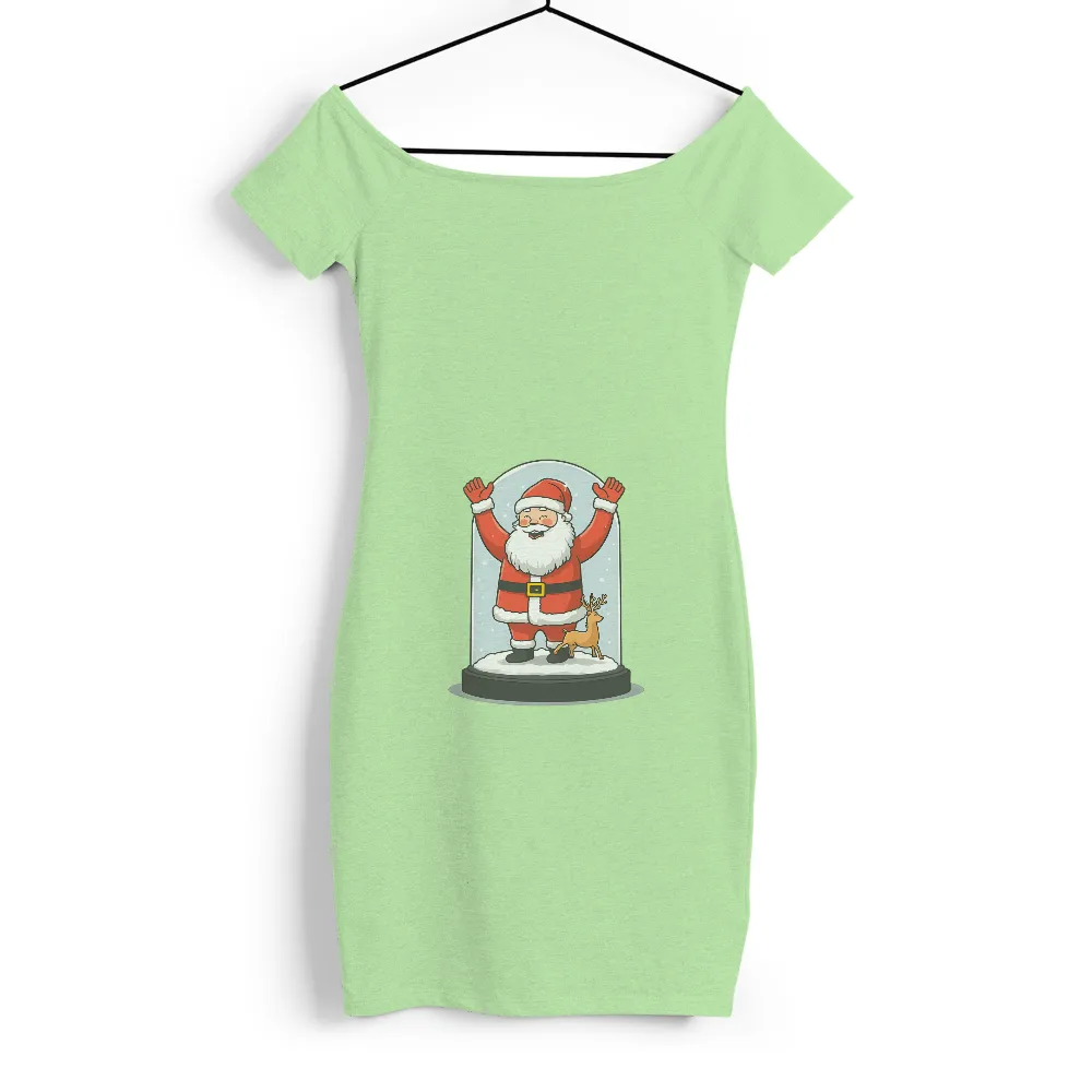 TShirt Design: Santa Claus in a Snow Globe - Christmas Spirit|santa claus coca cola boyfriend tee