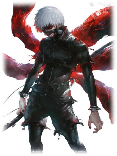 Kaneki in Battle Mode - kaneki black shirt