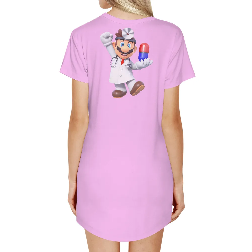 Custom Tee Shirts: Dr. Mario - Fun and Health|5t super mario shirts