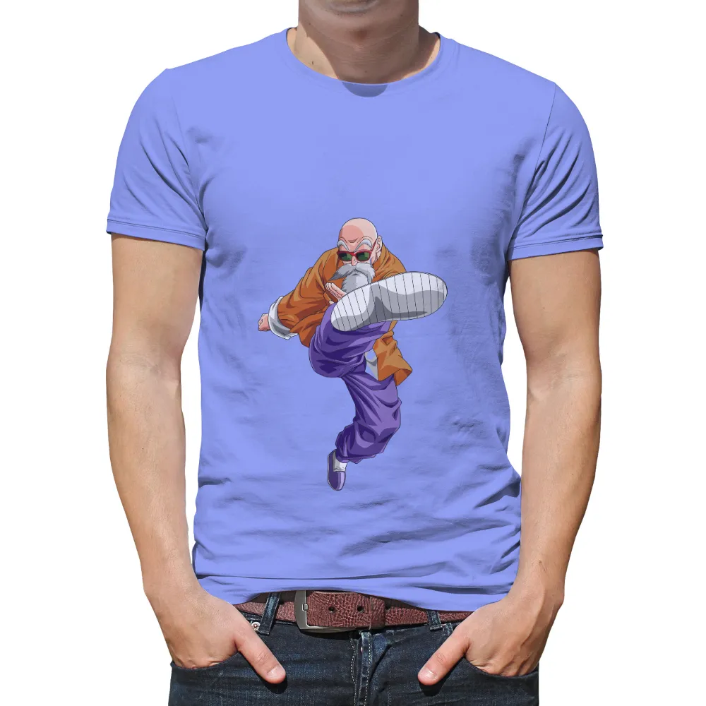 T-Shirts Custom: Master Roshi's Iconic Kick - Anime & Martial Arts|dragon ball super sweatpants