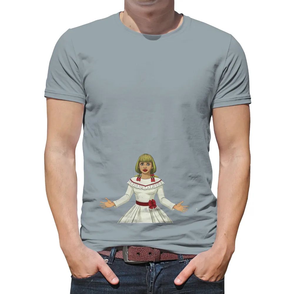 Tee Shirt Printing: Embrace Childhood Nostalgia with Animated Character Design| white dress