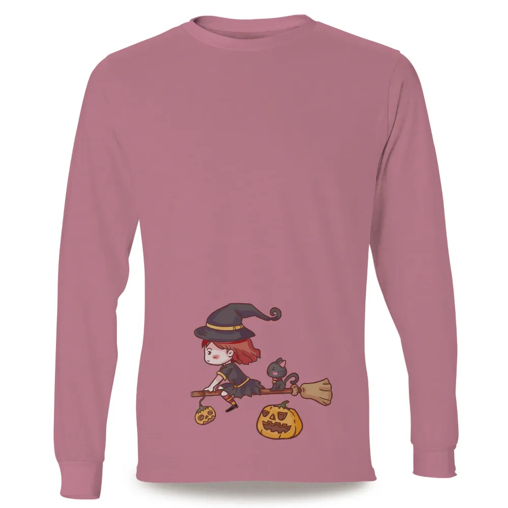 Graphic Tees: Luna's Magical Halloween Flight|on a dark desert highway shirt witch