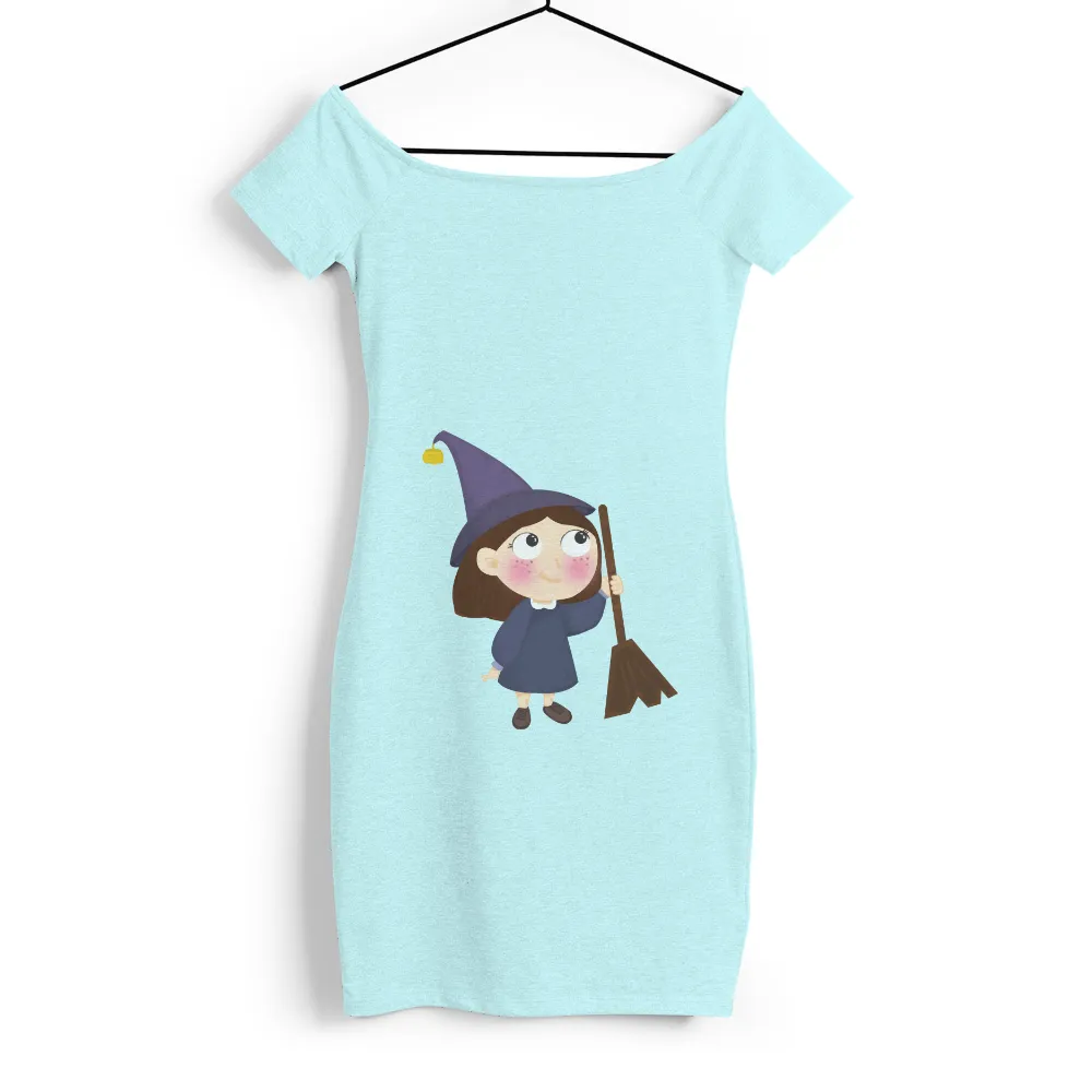 Shirts Graphic Tees: Luna's Magical Adventure with Witch Costume|black shirt bleach tie dye halloween