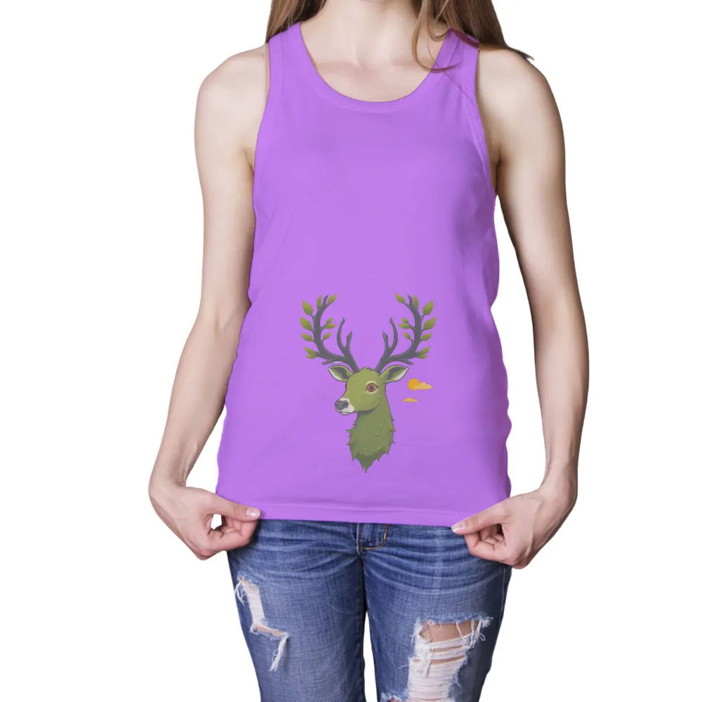 Graphic Tees: Thicket the Green Deer - Nature's Guardian|pride peace sign shirt