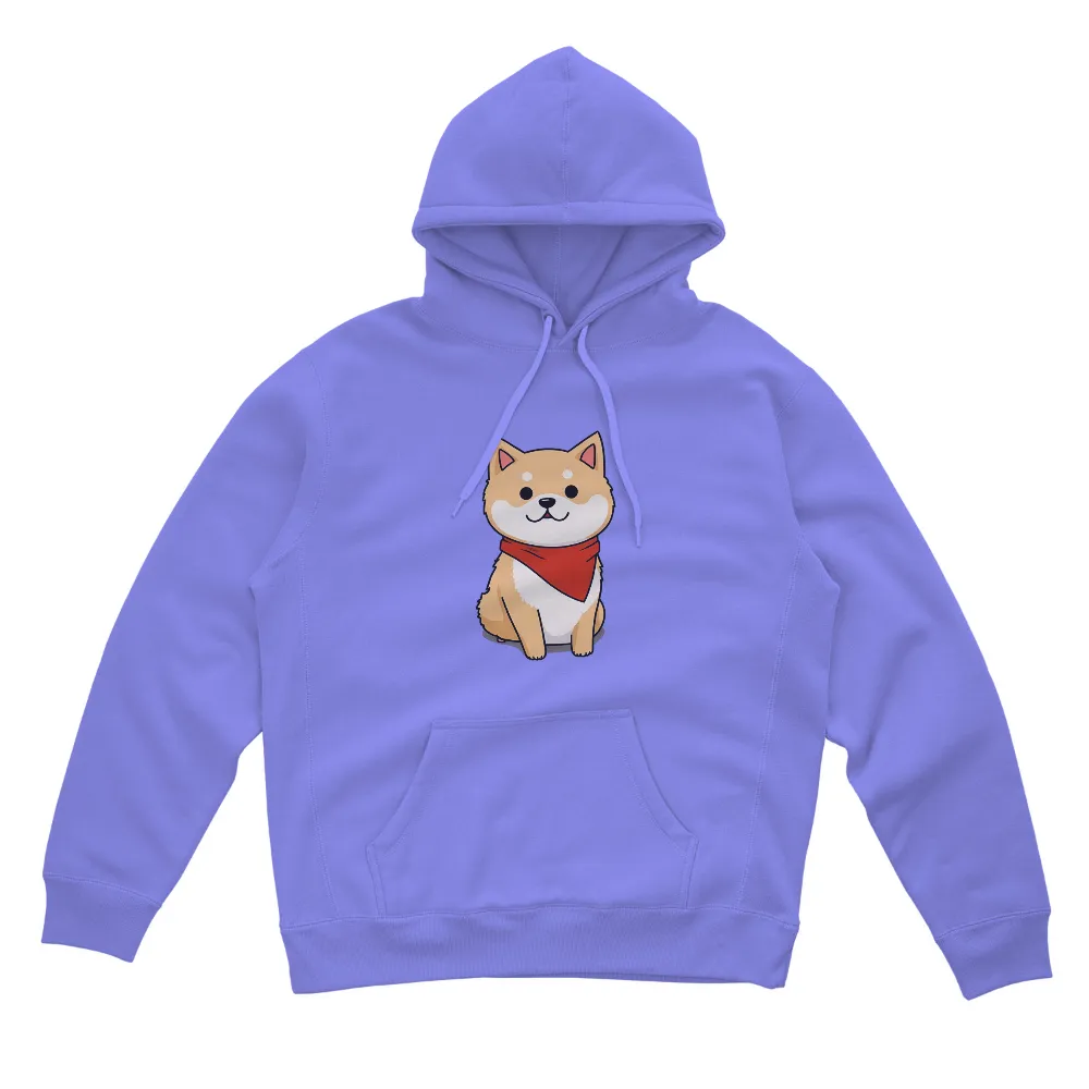 Tee Shirts Printed: Adorable Shiba Inu Puppy with Red Bandana|cute pink roblox t shirt