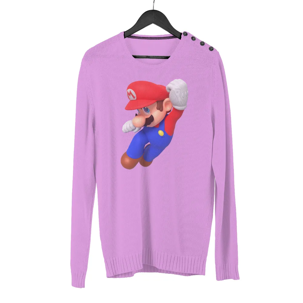 Tee Shirts Printed: Mario's Leap into Adventure|chicago bulls retro tee