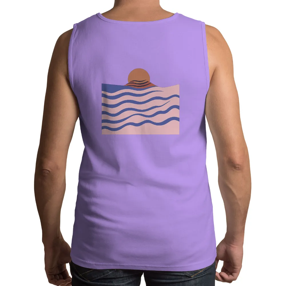 Custom T-Shirt Printing: Sunset Over the Ocean - Artistic Design|frank ocean custom knit