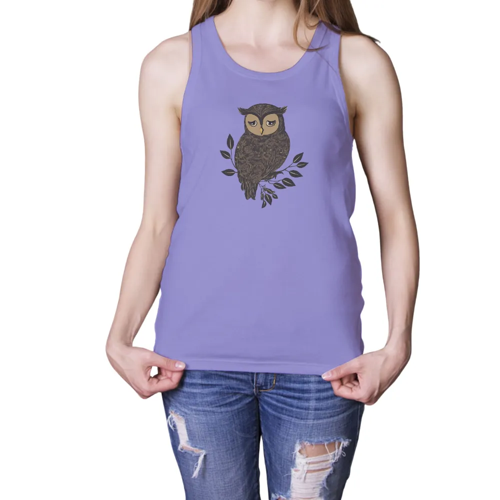 Custom Tee Shirts: Wise Owl Guardian of the Enchanted Forest|sun protection clothes for adults