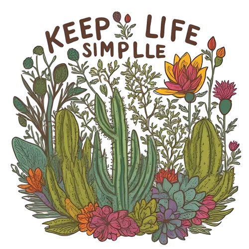 Custom Tee Shirts: Embrace Nature's Simplicity with Succulents and Wildflowers