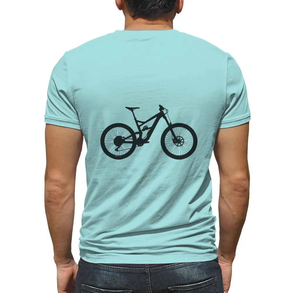 Tee Shirts Printed: Mountain Bike Adventure - Minimalist Design|adventure time dancing with monsters shirt