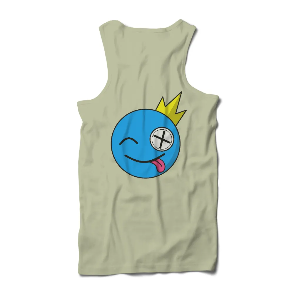 T-Shirts Pattern: Quirky Blue Emoji with Lightning Bolt - Pop Culture Fun|weirdcore t shirt roblox