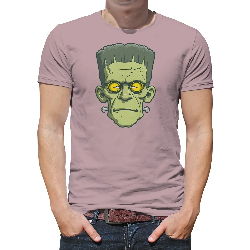 Shirts Graphic Tees: Frankenstein Monster Face - Vintage Horror Design|halloween t shirts for pregnant moms