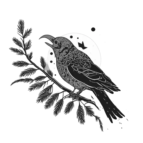 TShirt Design: Night Singer Under the Moon