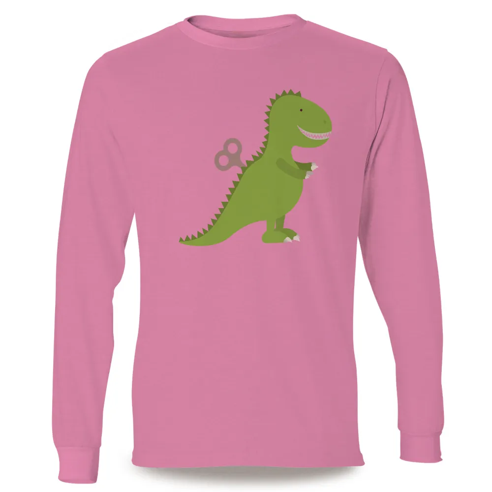 Shirts Graphic Tees: Wind-Up Dinosaur Toy - Whimsical Fun|mom and son matching dinosaur shirts