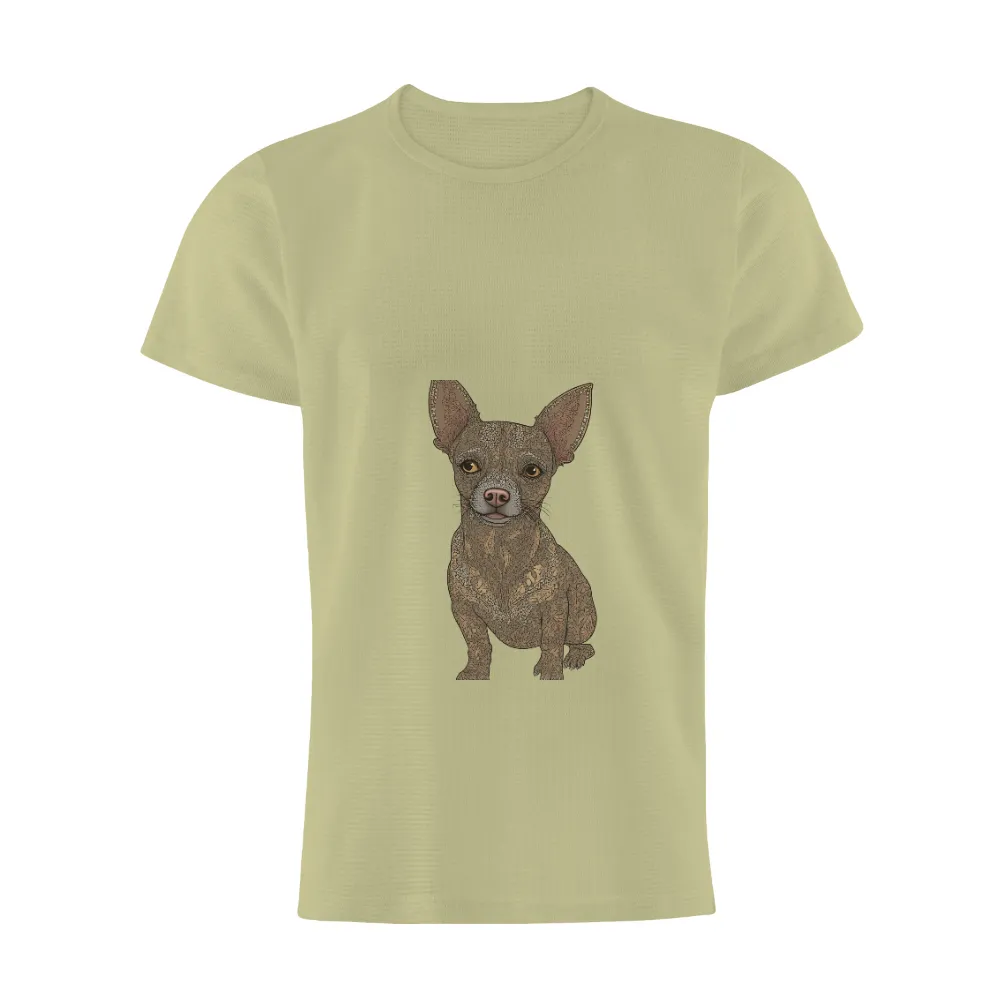 Tee Shirts Printed: Chihuahua Mosaic - Artistic Pet Design|lowrider art t shirts