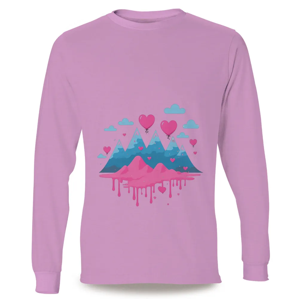 T-Shirts Design: Love Mountains - A Blend of Nature and Emotion|dad a sons first hero a daughters first love shirt