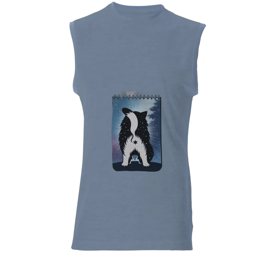 T-Shirts Custom: Papillon Dog Under the Stars - Artistic Design|latest shirts design 2022