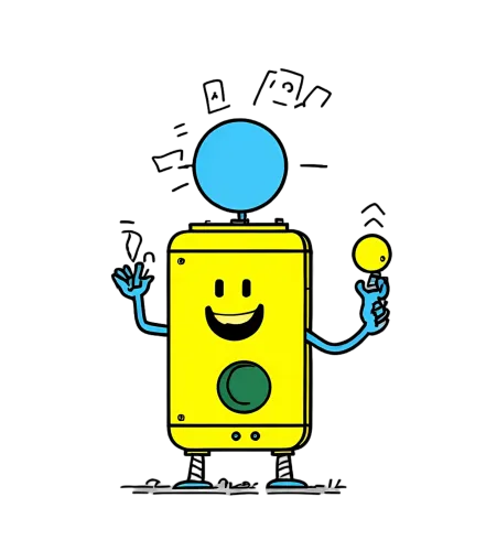 Custom T-Shirt Printing: Cheerful Robot Bleep - Joy, Innovation, and Whimsy