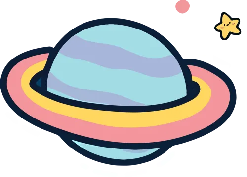 T-Shirts Custom: Cosmic Whimsy - Planet in Pastel Hues