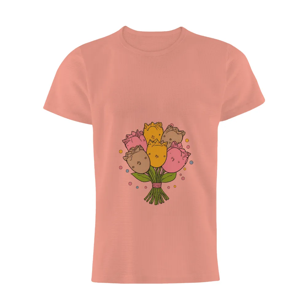 T-Shirts Pattern: Expressive Flowers with Unique Emotions|harmony splatoon shirt