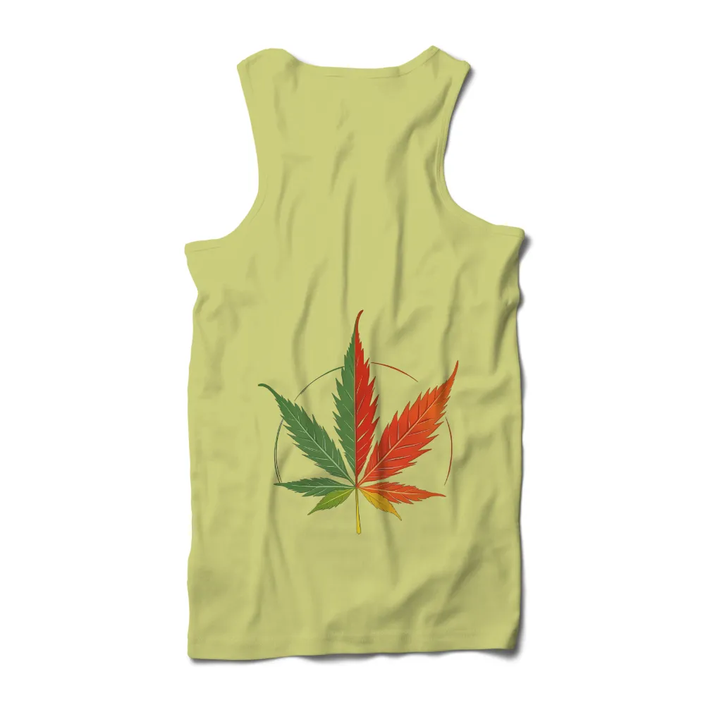 Custom Tee Shirts: Vibrant Reggae Leaf Design|detroit red wings capfriendly