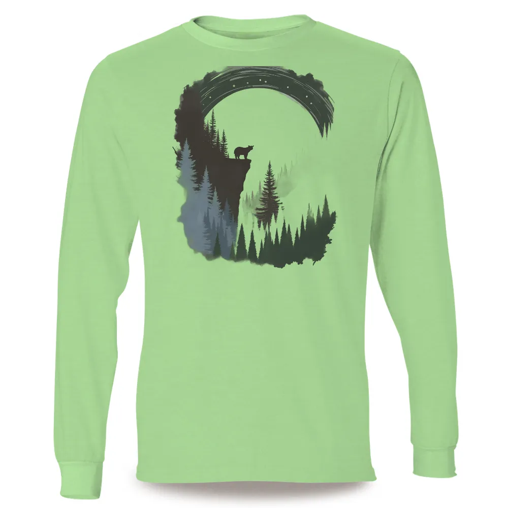 TShirt Printing: Bear in the Starry Night Forest|bear with beer pocket shirt