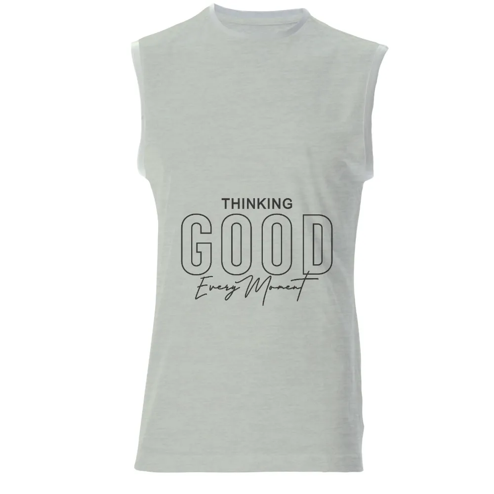 T-Shirt Printing: Thinking Good Every Moment - Positive Thinking T-Shirt Design|motivational graphic tees