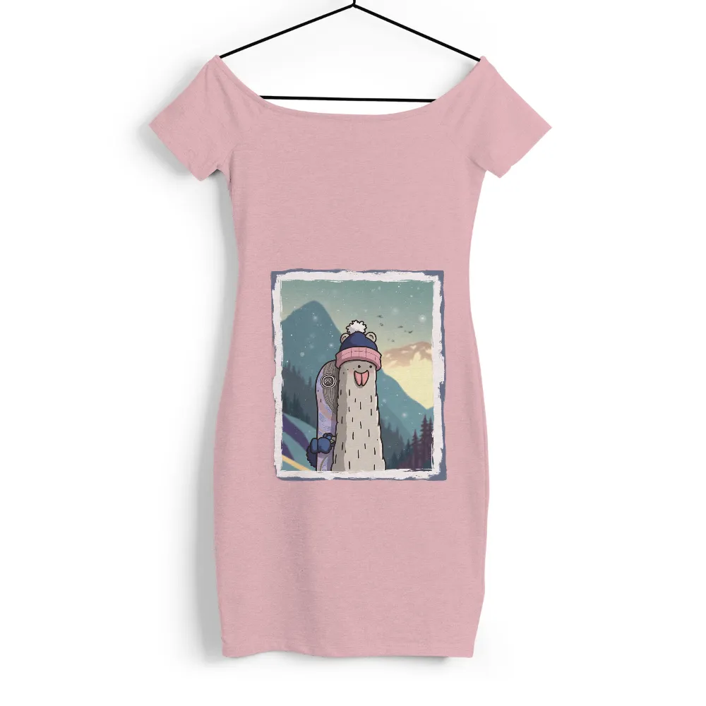 Customized Tee Shirts: Joyful Snowman Snowboarding Adventure| cartoon snowman