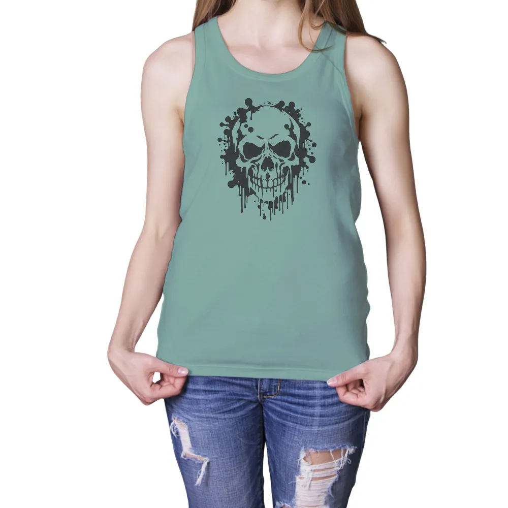 Tee Shirts Printed: Melting Skull Art | Surreal & Dark Designs| artistic skull pattern