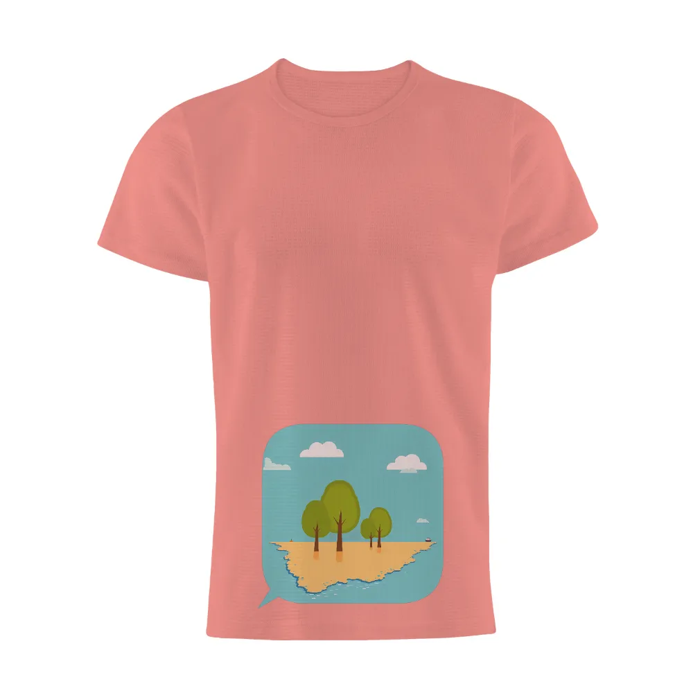 TShirt Design: Serene Island - Escape to Nature| Serene landscape