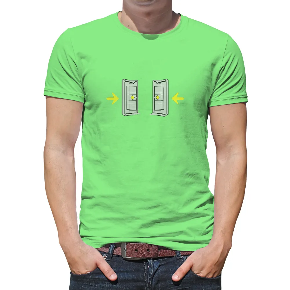 Portal Tee Shirt Printing | Cyberpunk Portals & Gateway Designs|Yellow circles in the center