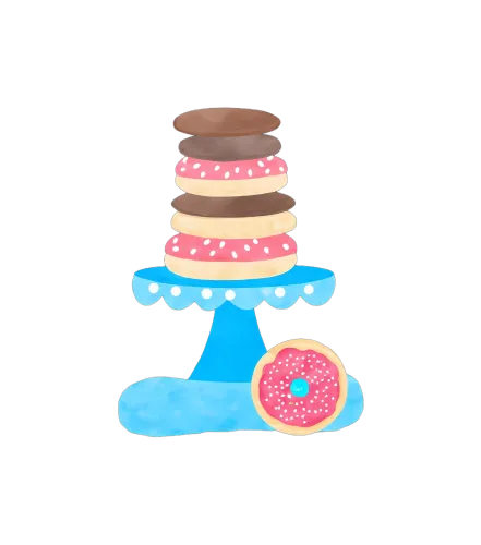 T-Shirts Pattern: Whimsical Donut Stack | Sweet Treats & Happiness