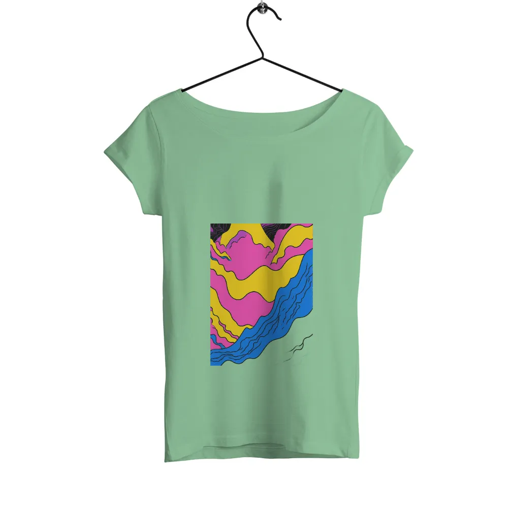 Customized Tee Shirts: Vibrant Colors and Dynamic Flow - Abstract Art|t shirts with abstract art