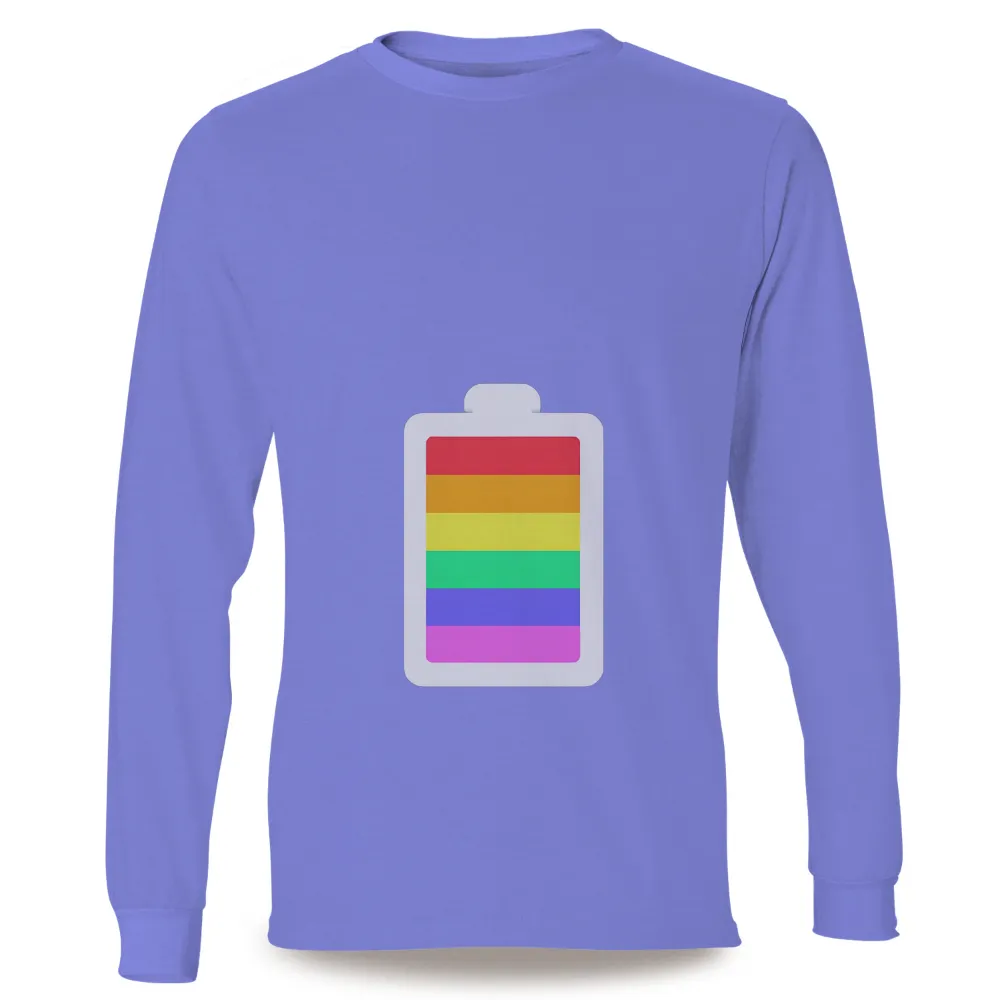 Rainbow Battery Design: A Vibrant Symbol of Unity and Pride|shark rainbow shirt