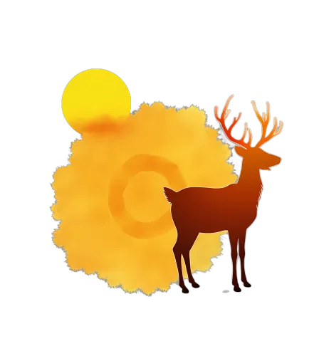 T-Shirt Printing: Majestic Deer Silhouette in Sunset Glow