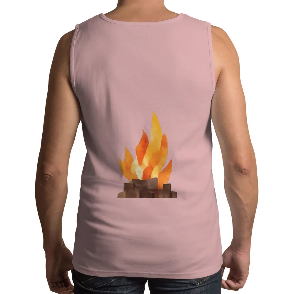 Custom Tee Shirts: Campfire Spirit - Nature's Warmth|t shirt printing design logo