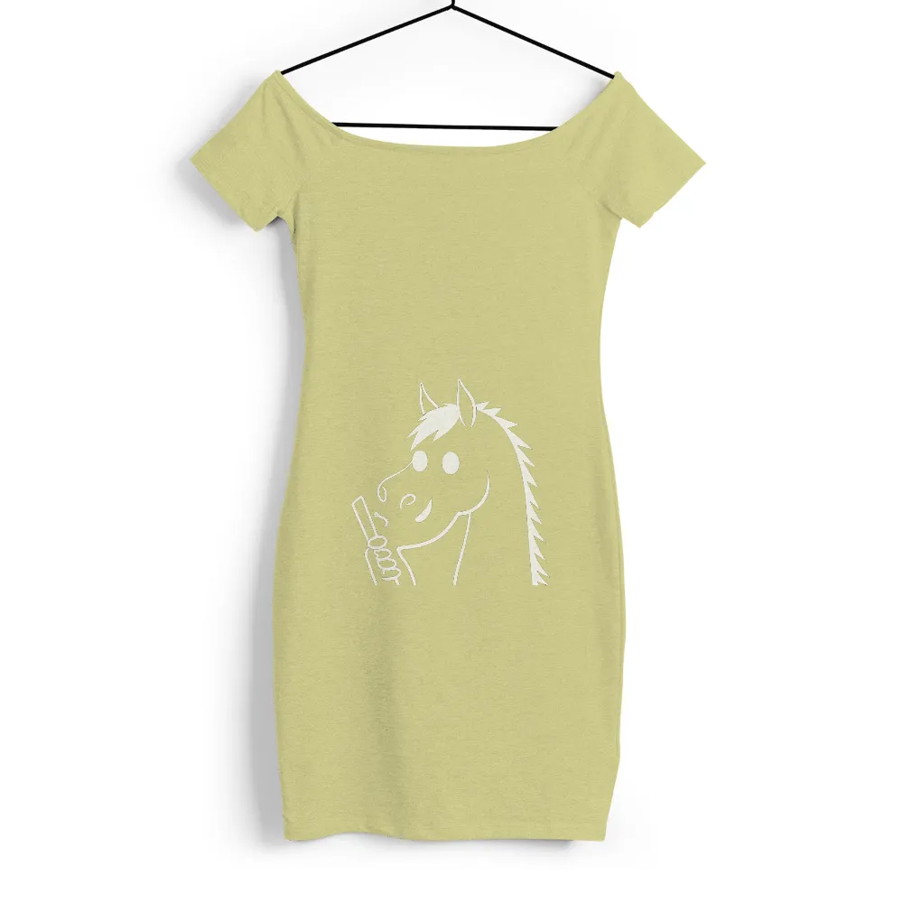 Custom T-Shirt Printing: Whimsical Horse with Paintbrush - Embrace Your Inner Child|enes kanter freedom t shirt