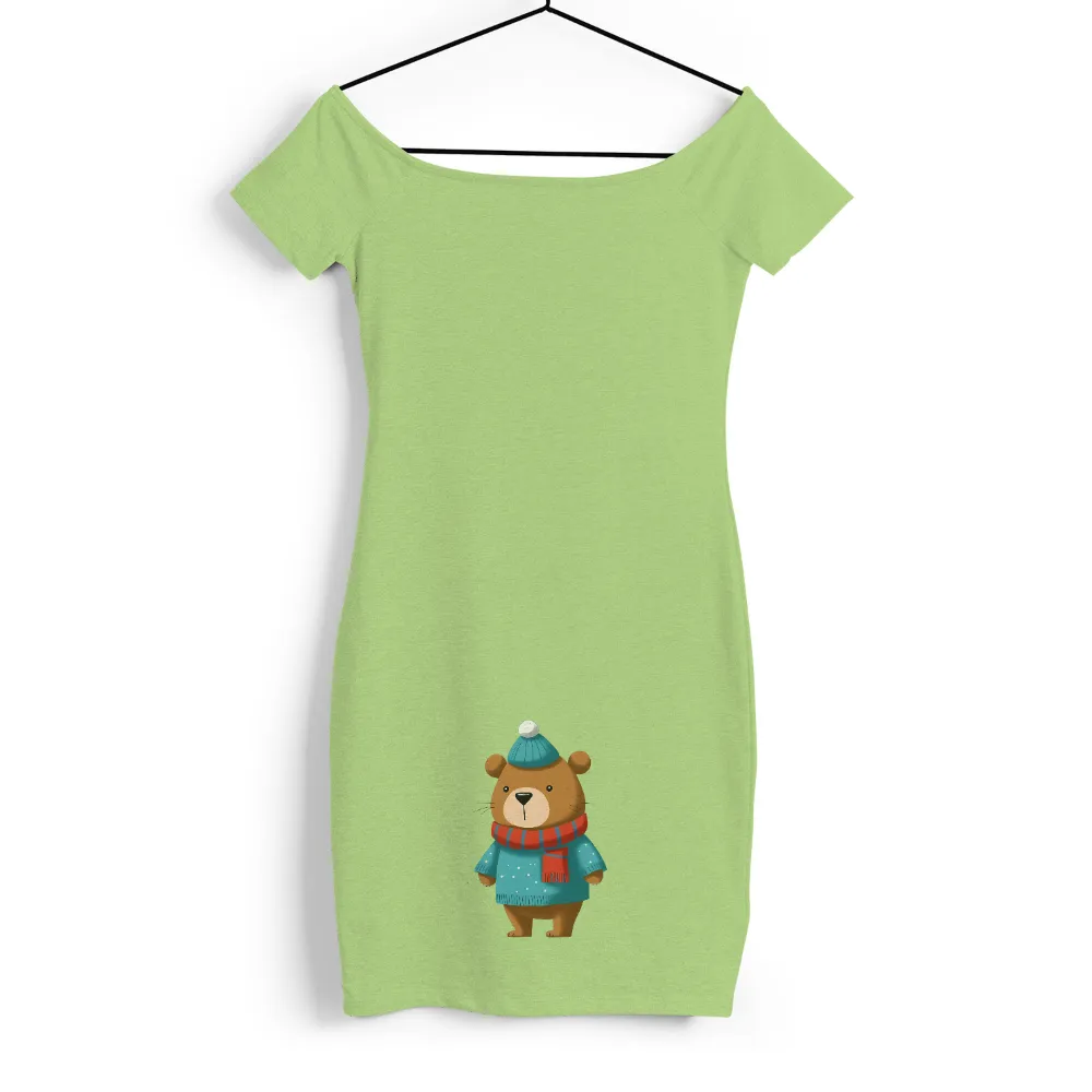 T-Shirts Pattern: Winter Bear in Cozy Outfit|winter sweatshirts for ladies online