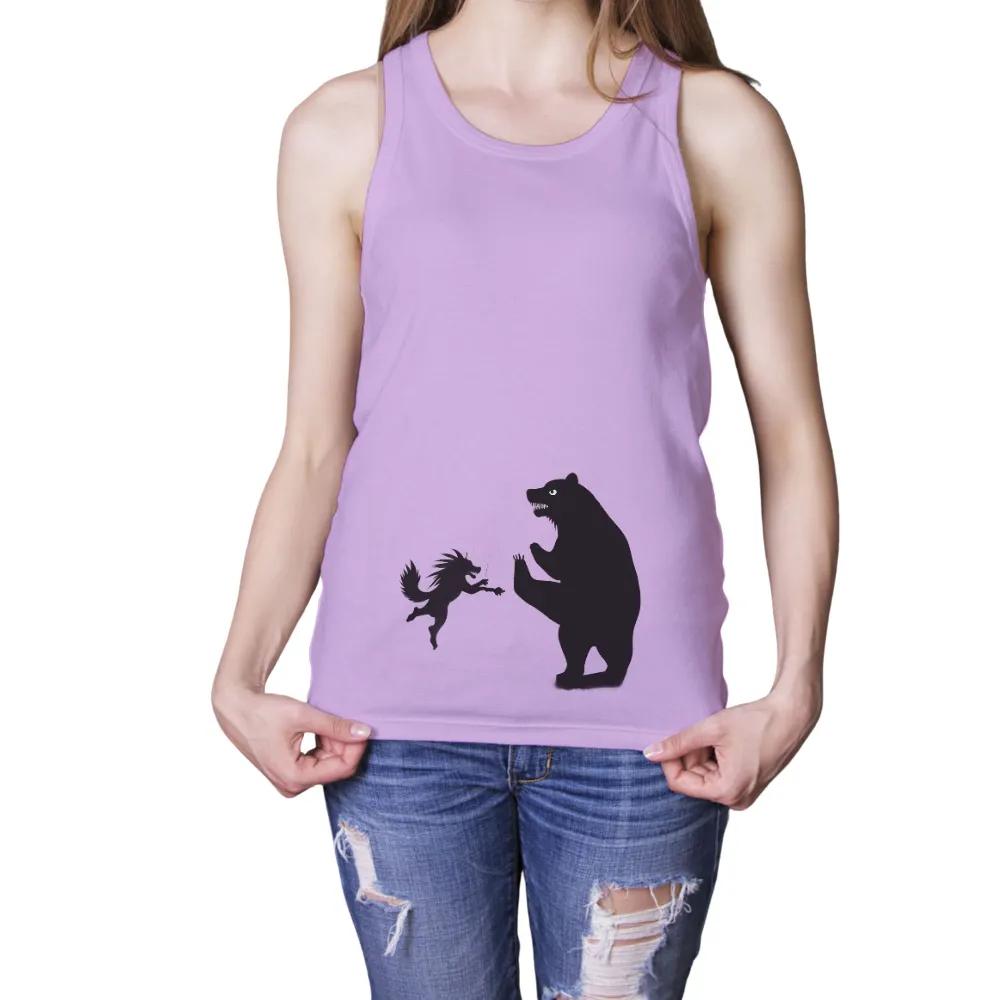 Shirts Graphic Tees: Forest Creatures Silhouette - Bear and Fox|dark t shirt roblox