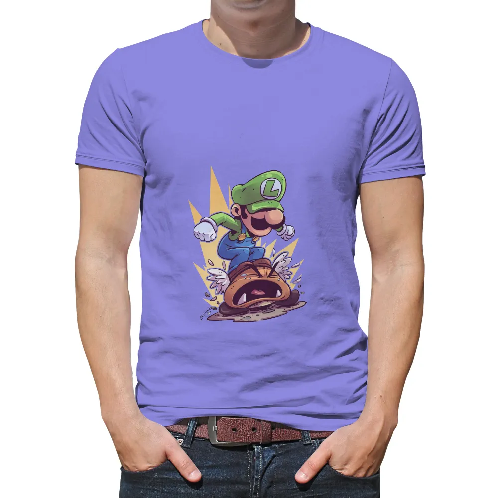 T-Shirts Custom: Luigi's Leap - Funny Gaming Pop Culture|gaming shirts custom