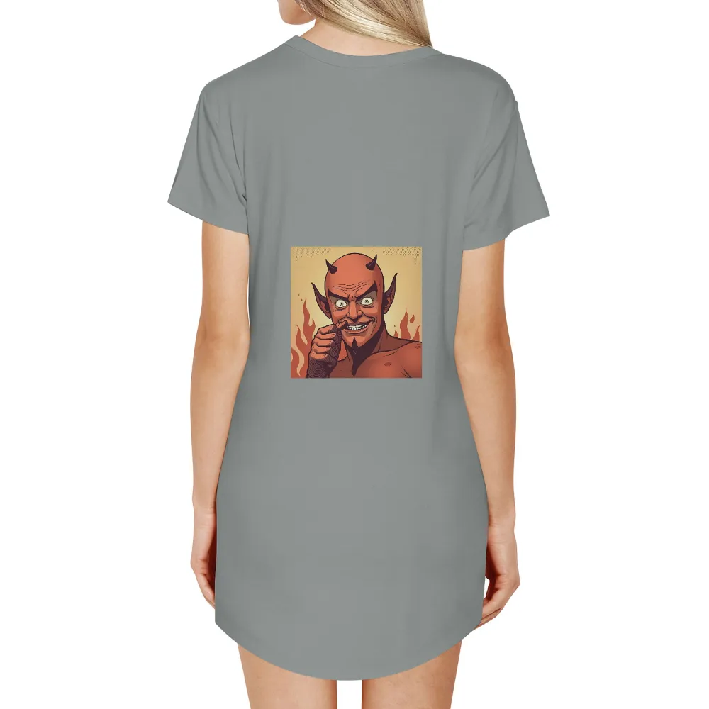 T-Shirts Custom: Devilish Humor | Mischievous Devil Design|Mischievous devil character