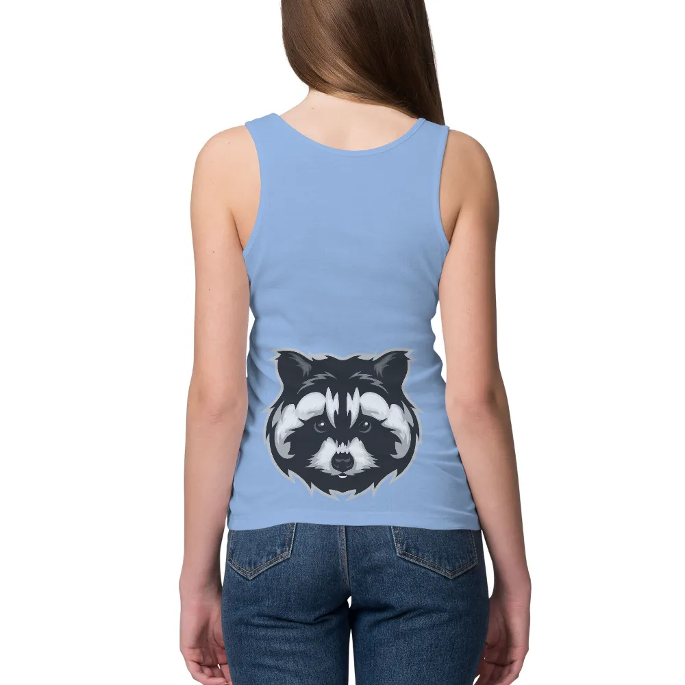 TShirt Design: Whimsical Raccoon Face - Funny & Quirky|pokemon forest shirt