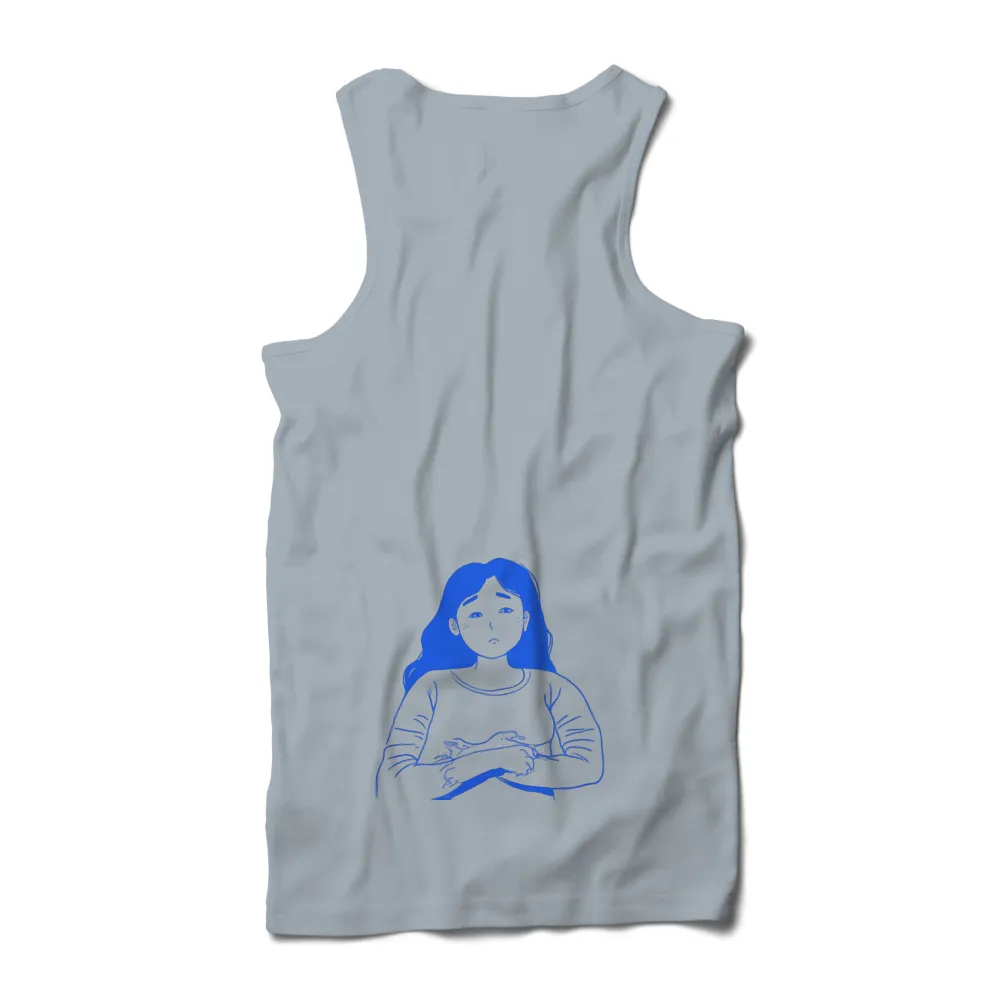 T-Shirts Custom: Embrace Your Inner Light with Luna's Resilience| Luna with flowing hair