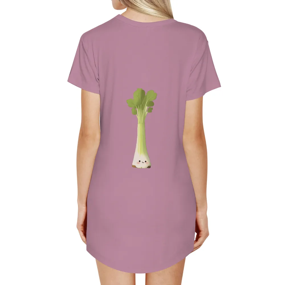 Charming Leek: A Whimsical T-Shirts Design|glow in the dark smiley face t shirt