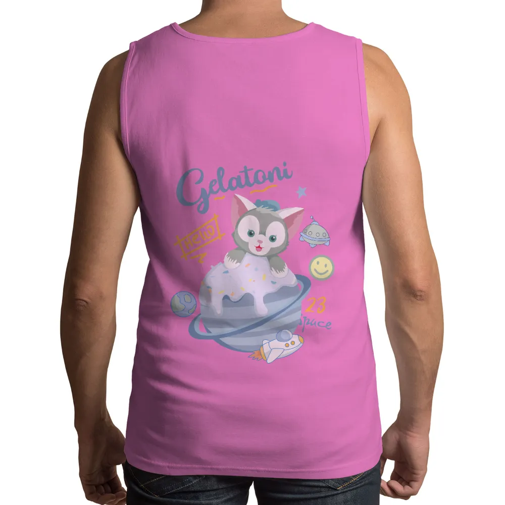 Custom T-Shirt Printing: Whimsical Cat in Space - Gelatoni|doja cat t shirt hot topic