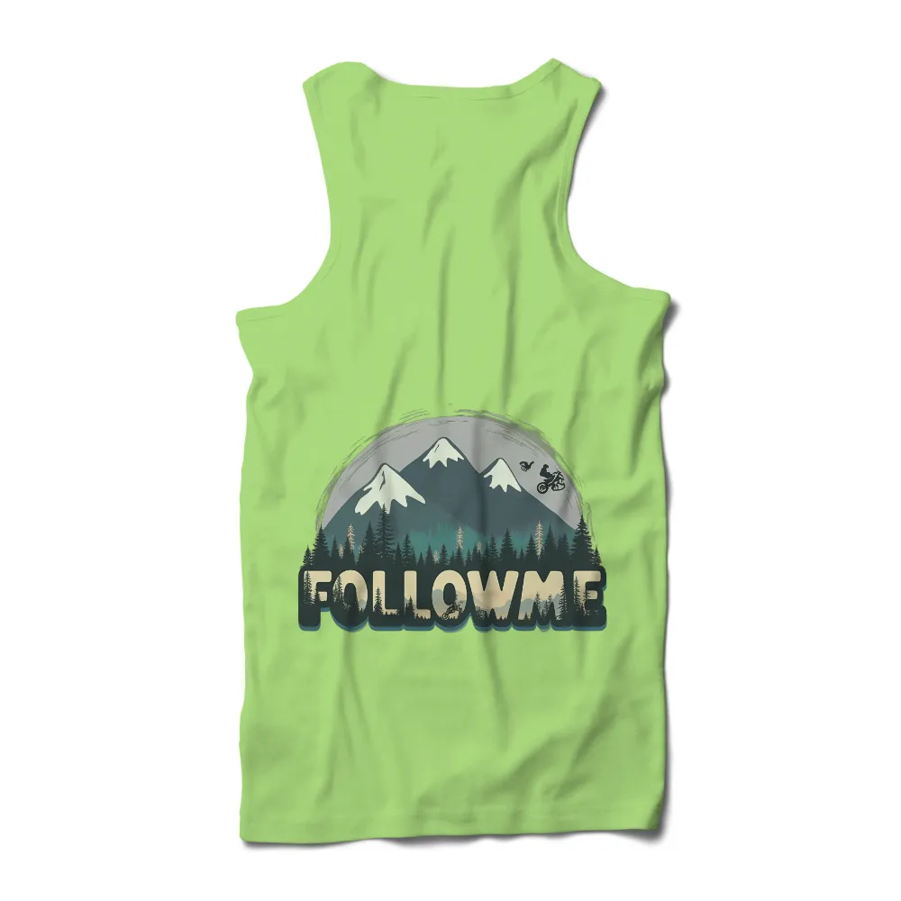 TShirt Printing: Follow Me - Adventure Awaits|Adventurers riding through a forest