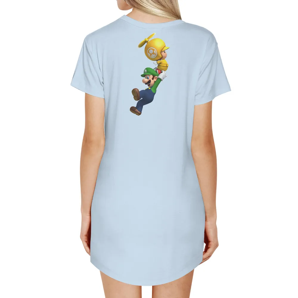 T-Shirt Printing: Luigi's Adventure with Power-Up|hero shirt botw