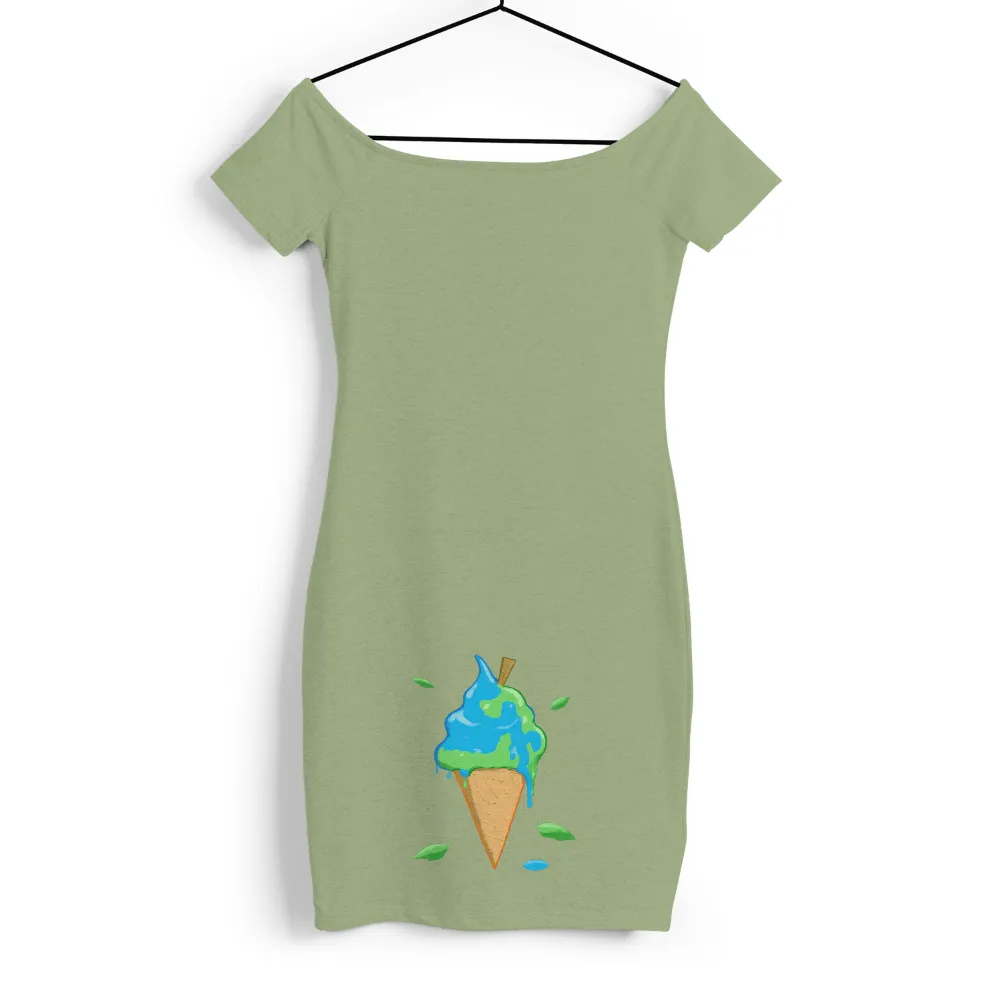 Graphic Tees: Whimsical Ice Cream Cone - Summer Joy|summer shirts for fat arms